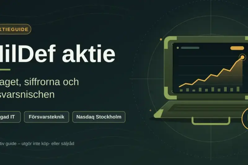 MilDef aktie – bolaget, siffrorna och försvarsnischen